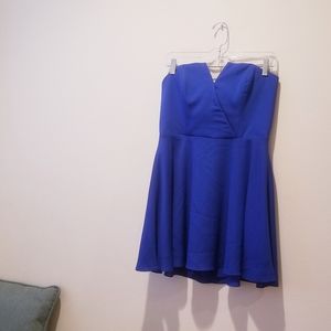 Naven Strapless Blue Cocktail Dress